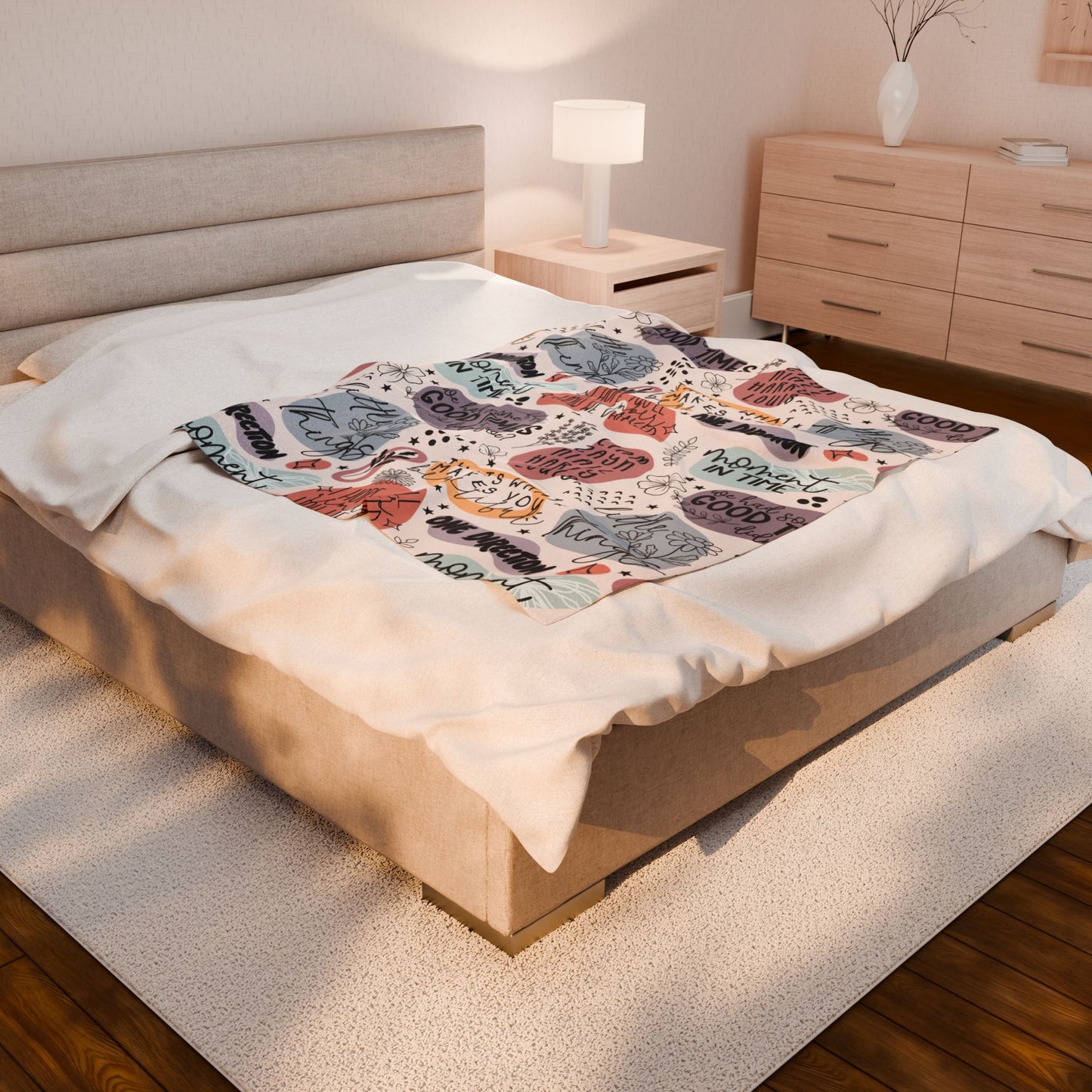 One Direction Inspired Boho Velveteen Plush Blanket