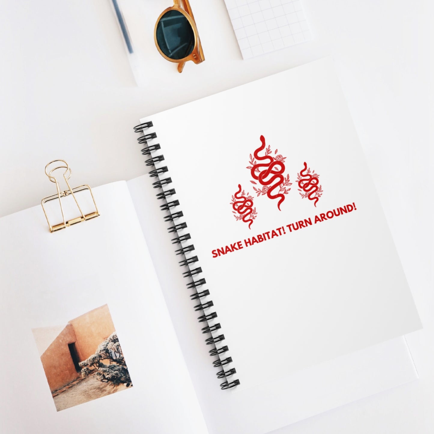 Snake Habitat! Turn Around! Notebook | Liam Payne Quote