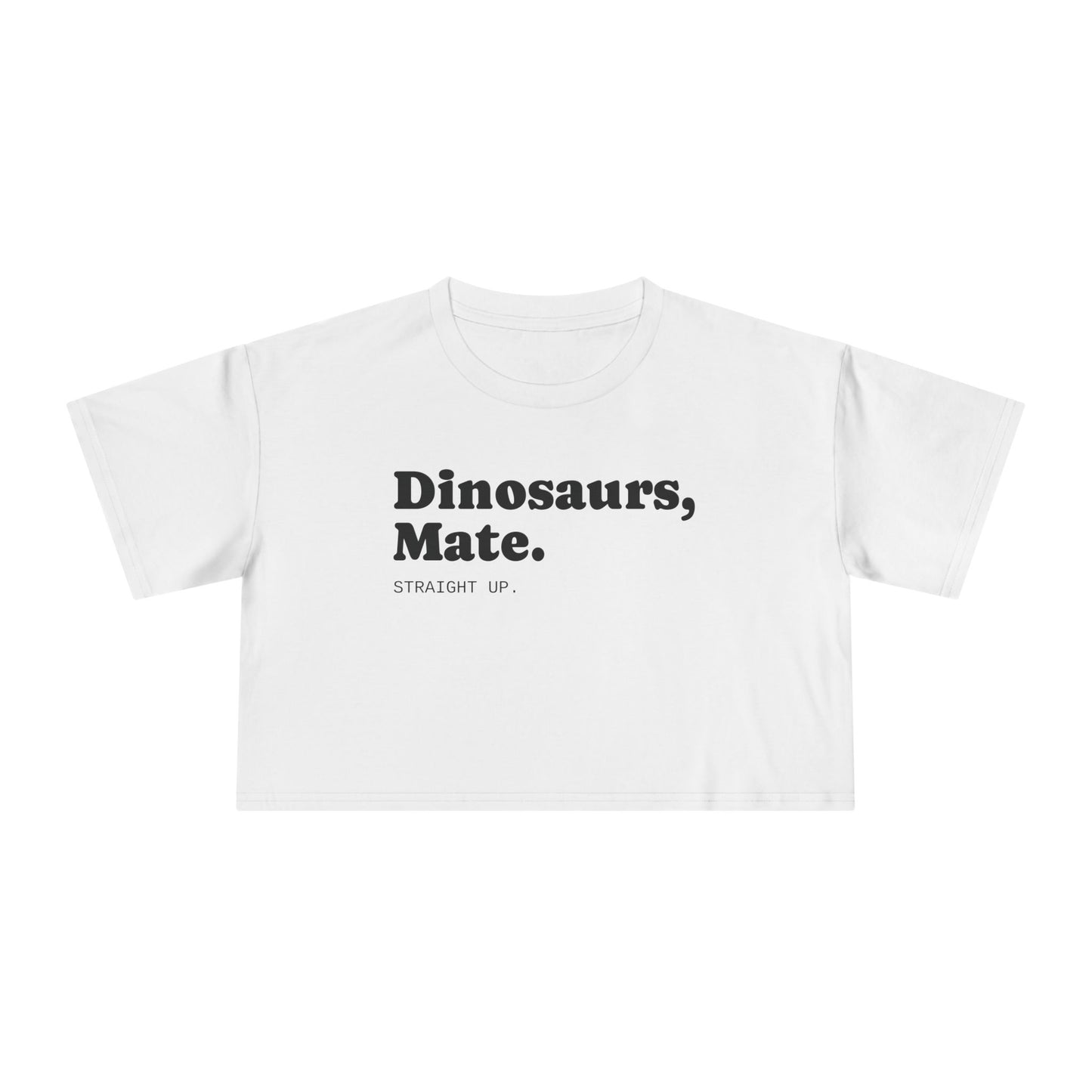 Dinosaurs, Mate. Straight Up Crop Top | Liam Payne Quote