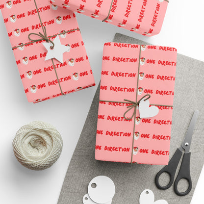 Santa Claus One Direction Inspired Gift Wrap | Pink