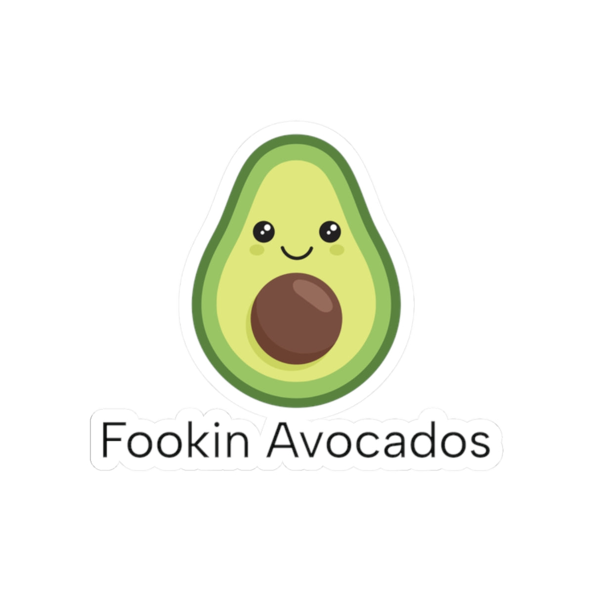 Fookin' Avocados Vinyl Sticker | Louis Tomlinson Quote