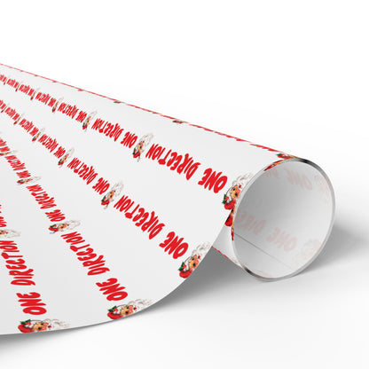Santa Claus One Direction Inspired Gift Wrap | White