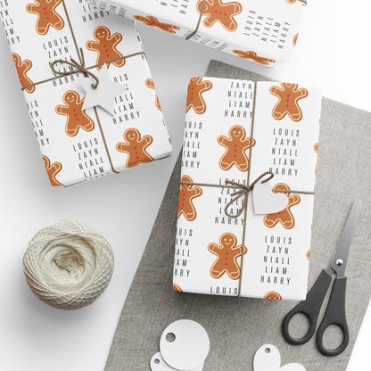 Gingerbread One Direction Inspired Gift Wrap