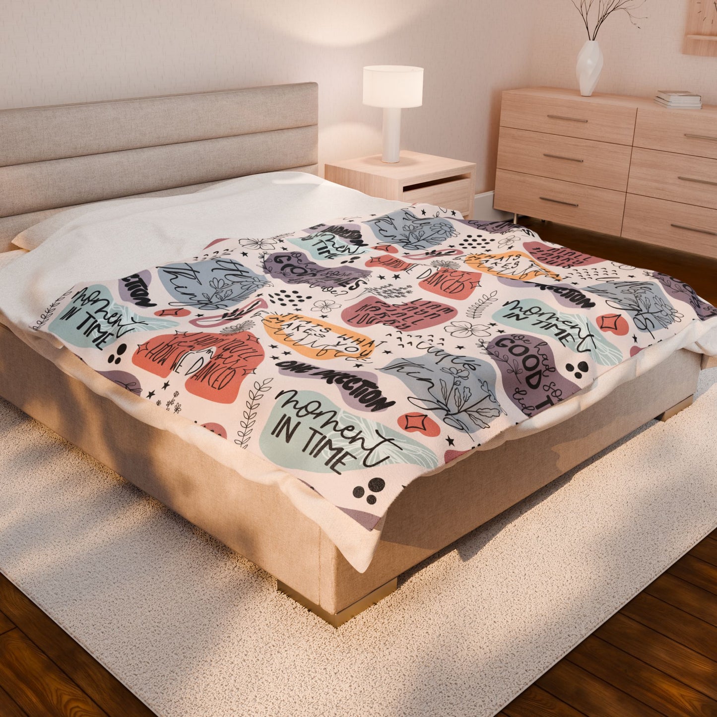 One Direction Inspired Boho Velveteen Plush Blanket