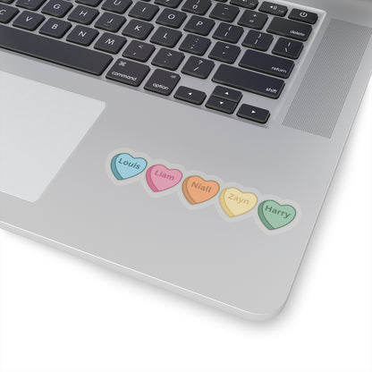 One Direction Candy Hearts Vinyl Sticker | One Direction Inspired