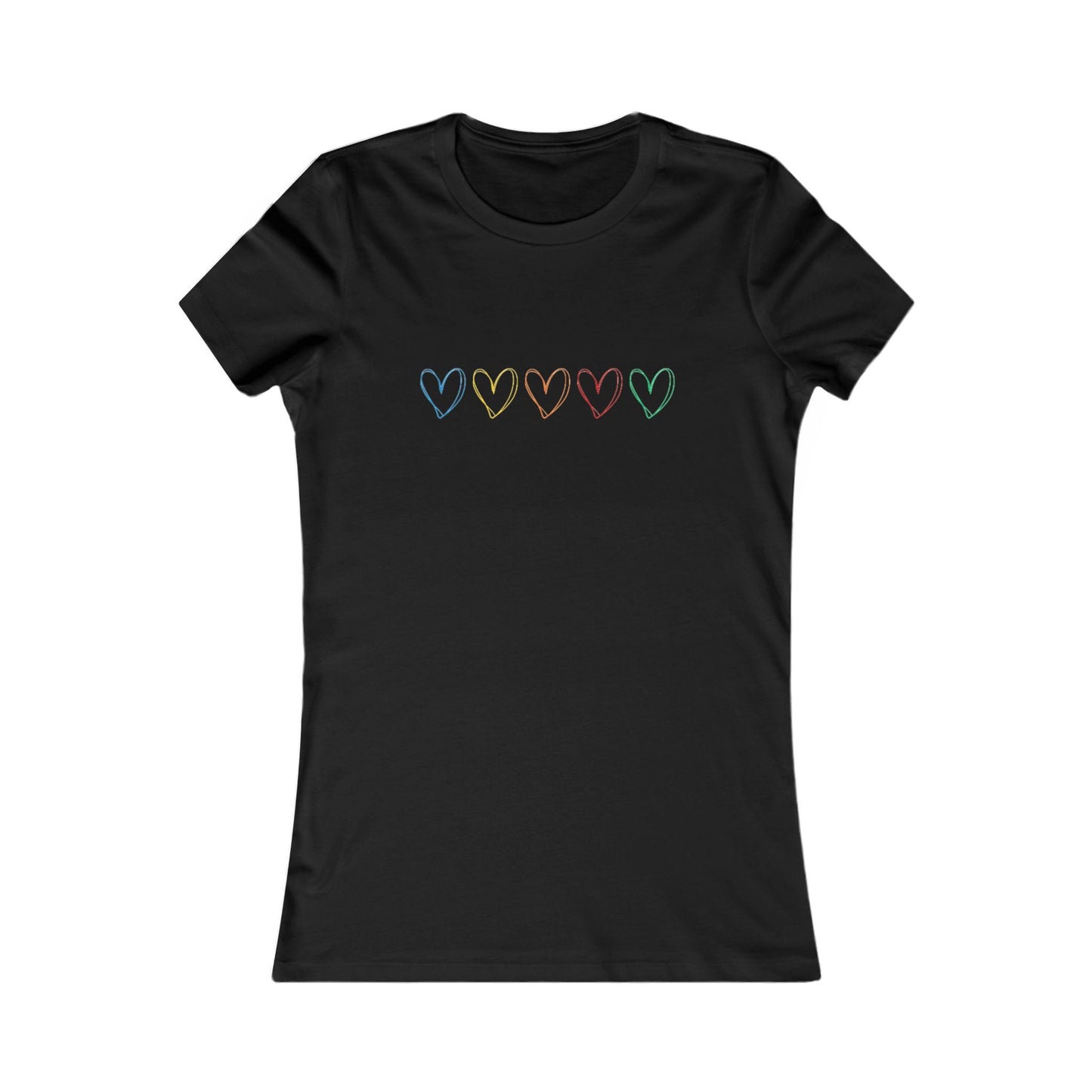 One Direction Inspired Microphone Color-Coded Hearts T-Shirt