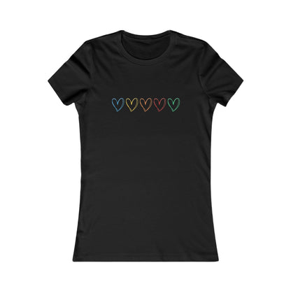One Direction Inspired Microphone Color-Coded Hearts T-Shirt