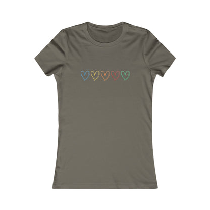One Direction Inspired Microphone Color-Coded Hearts T-Shirt