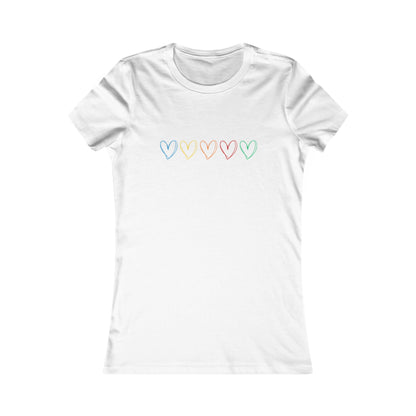 One Direction Inspired Microphone Color-Coded Hearts T-Shirt