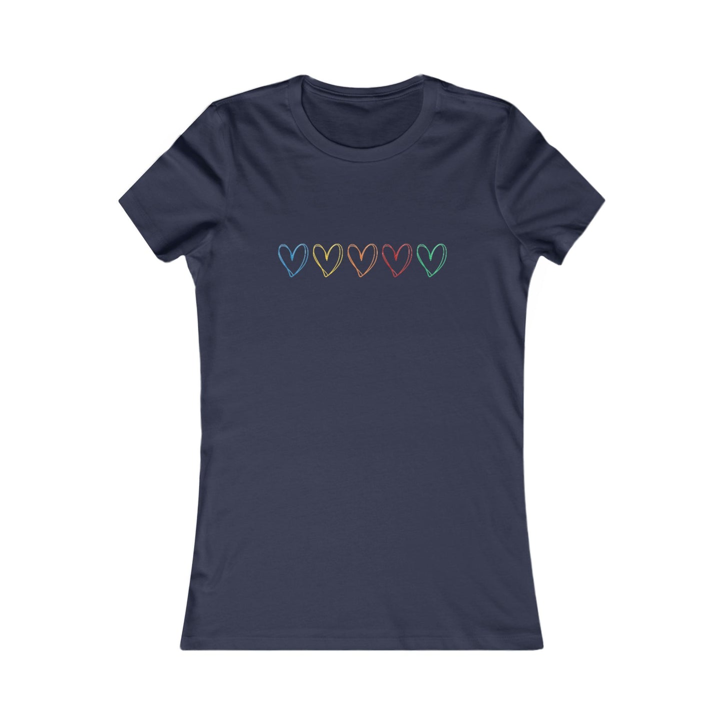 One Direction Inspired Microphone Color-Coded Hearts T-Shirt