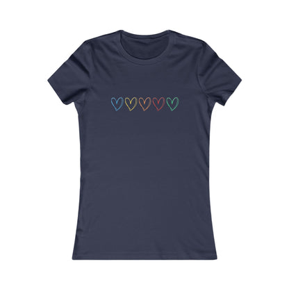 One Direction Inspired Microphone Color-Coded Hearts T-Shirt