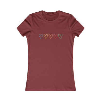 One Direction Inspired Microphone Color-Coded Hearts T-Shirt