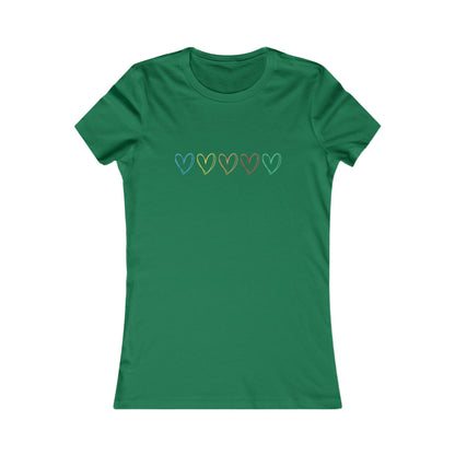One Direction Inspired Microphone Color-Coded Hearts T-Shirt