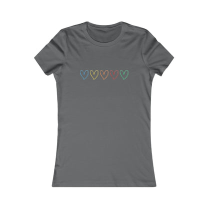 One Direction Inspired Microphone Color-Coded Hearts T-Shirt