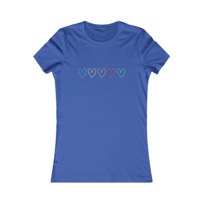 One Direction Inspired Microphone Color-Coded Hearts T-Shirt