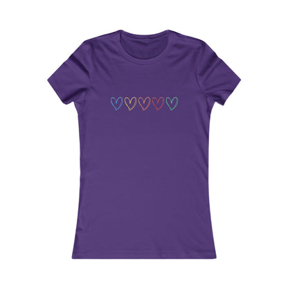 One Direction Inspired Microphone Color-Coded Hearts T-Shirt