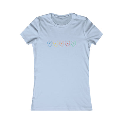 One Direction Inspired Microphone Color-Coded Hearts T-Shirt