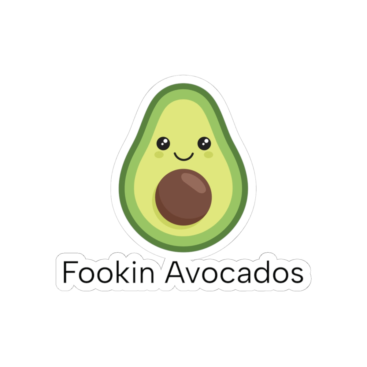 Fookin' Avocados Vinyl Sticker | Louis Tomlinson Quote