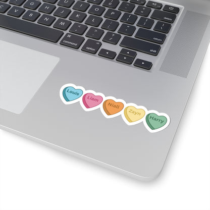 One Direction Candy Hearts Vinyl Sticker | One Direction Inspired